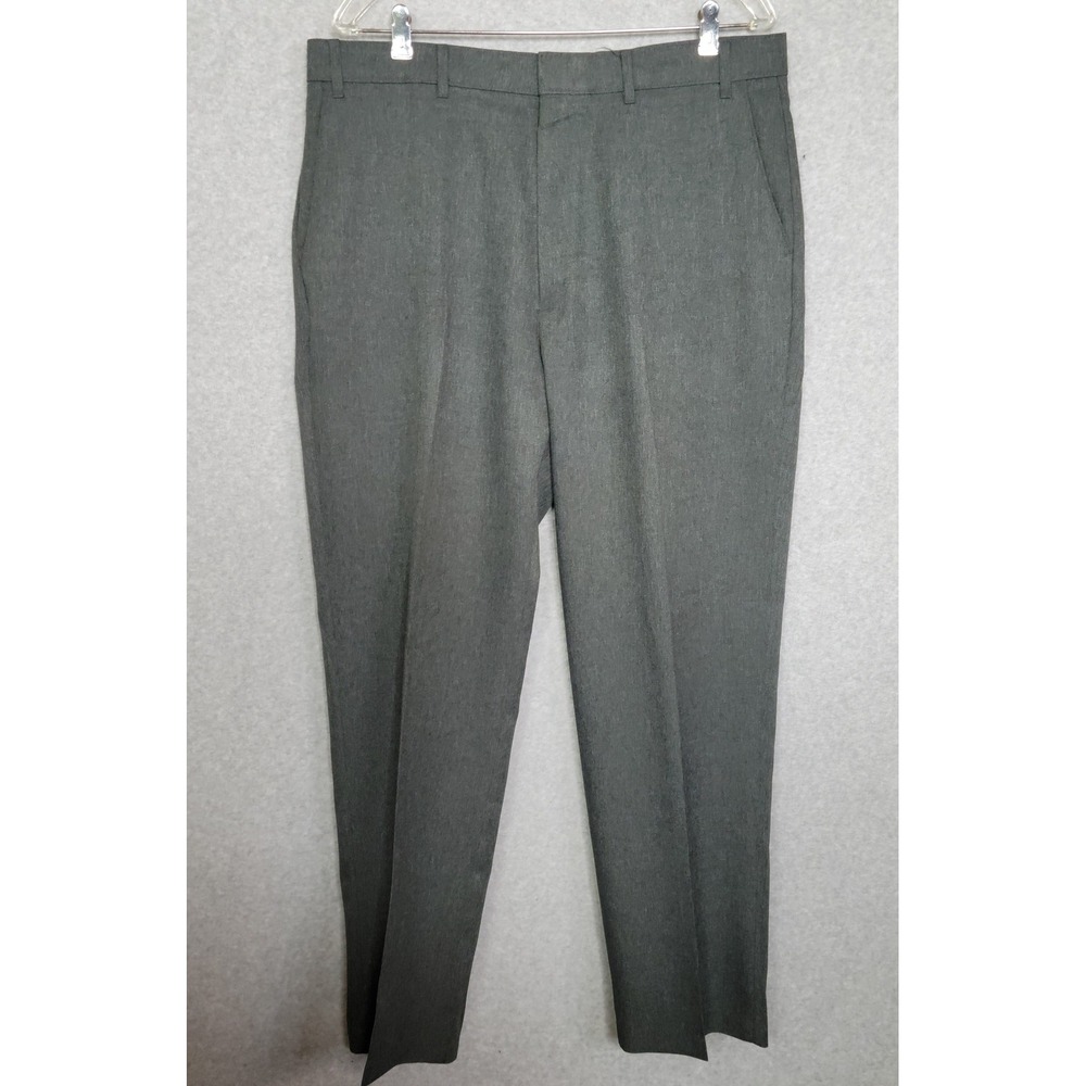 Levi Strauss Action Slacks Mens 38x32 Gray Straight Leg Trousers Vintage